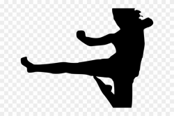 Mixed Martial Arts Clipart Ninja Kick - Karate Kick - Free ...