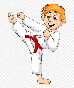 Karate Clipart Individual Sport - Do Karate Cartoon - Png ...