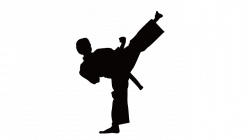 Karate Wall decal Kick Martial arts - Taekwondo silhouette ...