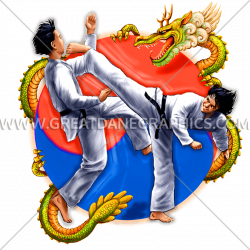 Taekwondo | Production Ready Artwork for T-Shirt Printing