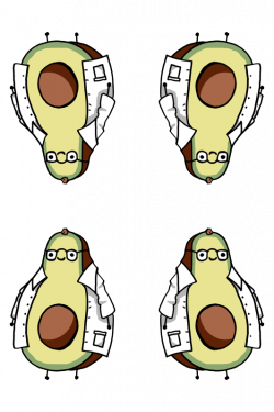 The Avocado Scientist fabric - sharksvspenguins - Spoonflower