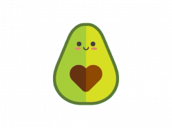 love avocado heart brown green kawaii blush avocadolove...