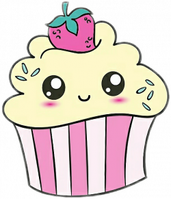 kawaii sweet cupcake - Sticker by ु❀