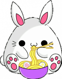 chubbybunny bunny noodles hungry kawaii rabbit chubbyra...