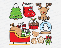 Premium Vector Clipart - Kawaii Christmas - Another Cute ...