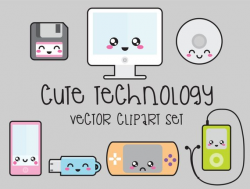 Premium Vector Clipart - Kawaii Technology Clipart ...
