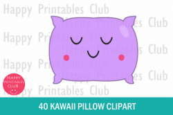 Kawaii Pillow Clipart- Cute Pillow PNG