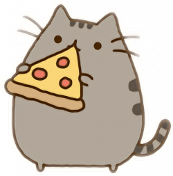 pusheen cat pizza kawaii cute kitty...
