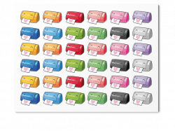 Colorful Kawaii Sticker Machines Cameo Machines, Silhouette Machines ...
