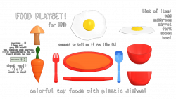 mmd DL] toy food playset! [tysm 100+ watchers!!] by kawaii-noodle ...