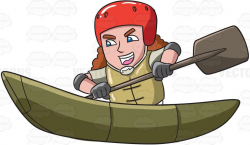 A man excited for his kayak adventure #cartoon #clipart ...