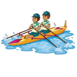 Rowing Kayak Stock photography Clip art - Rowing twins 1500*1500 ...