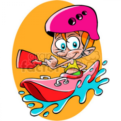 guy kayaking cartoon clipart. Royalty-free clipart # 391495