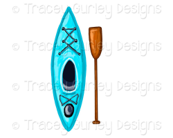 Turquoise Kayak clip art, Oar clip art, lake clip art, kayak clipart, lake  clipart, sports clip art, water sports, digital clip art