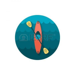 kayak: Kayak icon. Canoe vector. Beach. Summer. Summertime ...