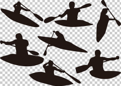 Silhouette Kayaking Canoeing PNG, Clipart, Animals, Black ...