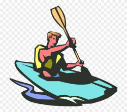 Png Free Stock Kayaker Kayaks Rapids With Paddle Vector ...