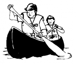 Download canoeing black and white drawing clipart The Kayak ...