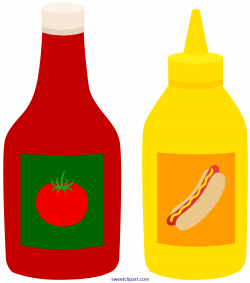 Ketchup Mustard Bottles Clipart - Sweet Clip Art