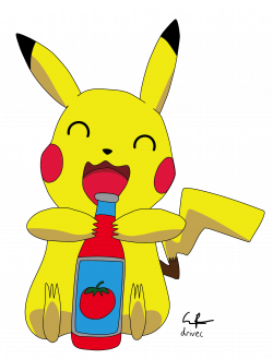 Pikachu and the Ketchup Bottle : pokemon