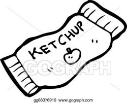 EPS Vector - Ketchup packet cartoon. Stock Clipart ...