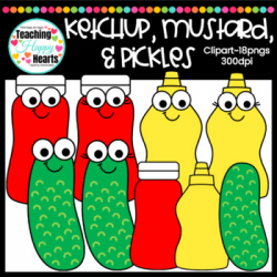Ketchup, Mustard, Pickles Clipart
