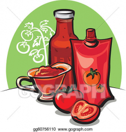 Vector Art - Tomato sauce and ketchup . Clipart Drawing ...