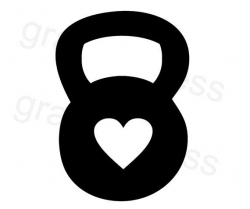 Kettlebell Heart Decal Crossfit Decal*Choose size & color ...