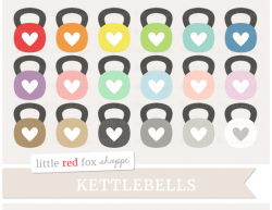 Kettlebell Clipart by Little Red Fox Shoppe on @graphicsmag ...