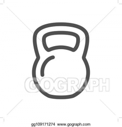 Clip Art Vector - Kettlebell icon. Stock EPS gg109171274 ...