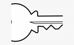 Key Clipart Black And White - Transparent House Key Clipart ...