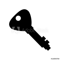 key safe door security lock metal object vector illustration ...