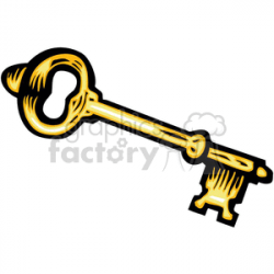 skeleton key clipart. Royalty-free clipart # 382916
