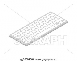 Vector Stock - Computer keyboard isometric 3d icon. Clipart ...