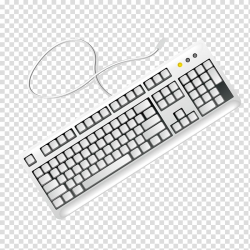 Computer keyboard Computer mouse , Gray keyboard transparent ...