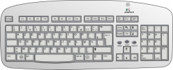 Keyboard clip art Free vector in Open office drawing svg ...
