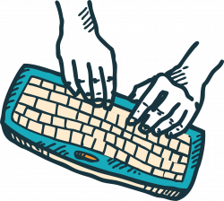 Computer keyboard Drawing Animation Graffiti - Keyboard typing ...