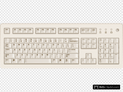 Biege Brown Pc Keyboard Clip art, Icon and SVG - SVG Clipart