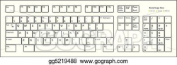 Vector Art - Keyboard 101 keys. Clipart Drawing gg5219488 ...