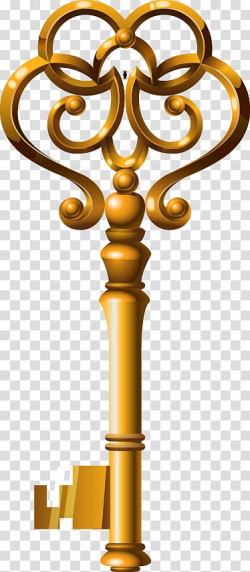Brass-colored skeleton key, Key , Beautifully golden key ...