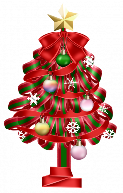 Transparent Red Christmas Deco Tree Clipart | Gallery Yopriceville ...