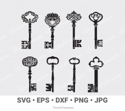 Ornament Keys Vector, Key Svg File, Key Clip Art, Cricut ...