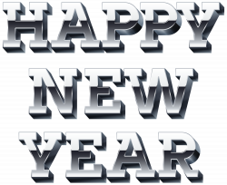Happy New Year Silver PNG Clip Art Image | Gallery Yopriceville ...