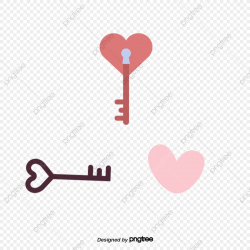 Cartoon Cute Keys, Cartoon, Lovely, Heart Love PNG ...