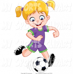 Girl Kicking Soccer Ball Clip Art | Clipart Panda - Free ...