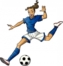 Football player Cartoon Girl Clip art - Women play 570*600 ...