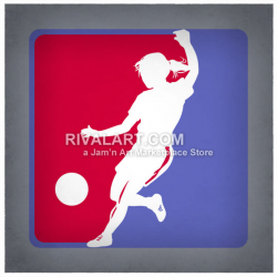 Girls Kickball Or Soccer Logo