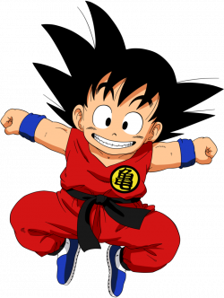 Goku hasn't changed in any way personality wise since he was a child ...