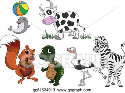 Vector Art - Animals. Clipart Drawing gg61534913 - GoGraph