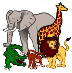 Clipart - african animals - coloured